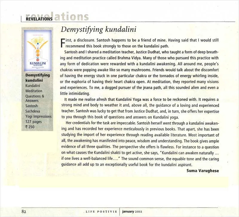 Life Positive, January 2011 — Demystifying Kundalini