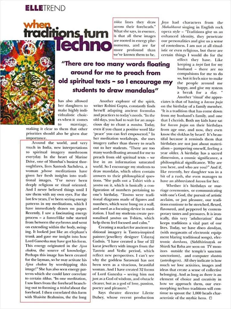 ELLE Magazine, Undated — When Traditions Turn Techno